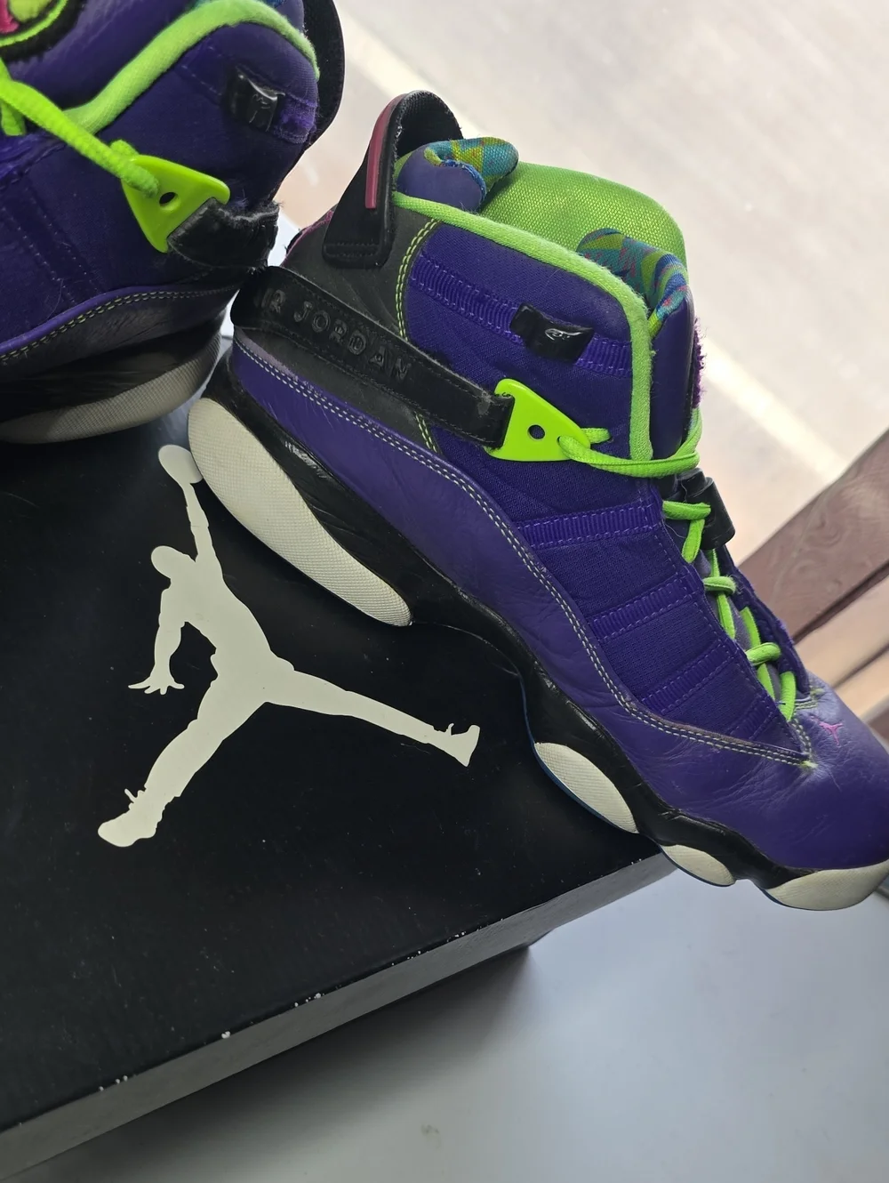 Air Jordan 6 Rings Bel-Air Purple 8.5 Basketball Sneakers
